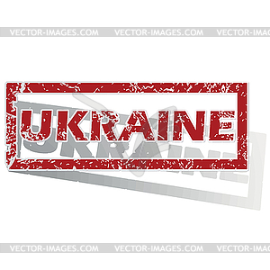 Ukraine outlined stamp - vector clipart / vector image