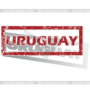 Uruguay outlined stamp - vector image