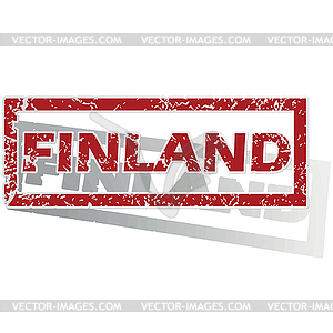 Finland outlined stamp - vector clipart