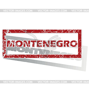 Montenegro outlined stamp - vector clipart