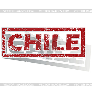 Chile outlined stamp - vector image