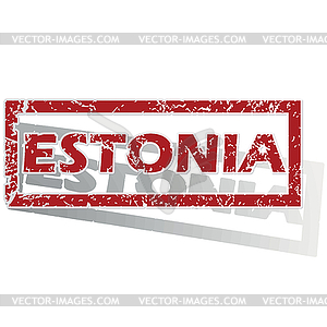 Estonia outlined stamp - vector image