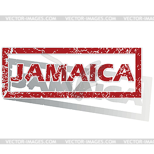 Jamaica outlined stamp - vector image