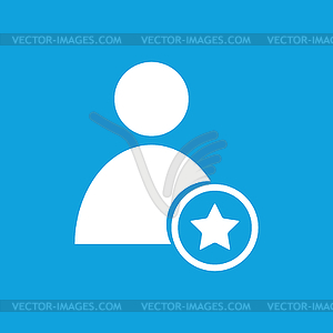 Favorite user icon - vector clipart