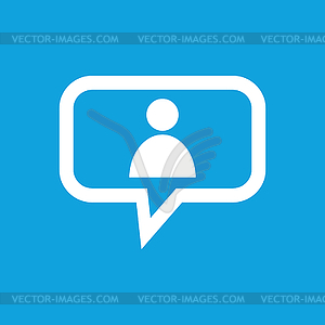 User message icon - vector image