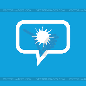 Starburst message icon - vector clip art