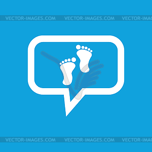Footprint message icon - vector image