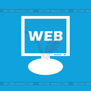 WEB monitor icon - vector image