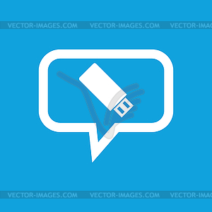 USB stick message icon - vector EPS clipart