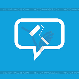 Paint roller message icon - stock vector clipart