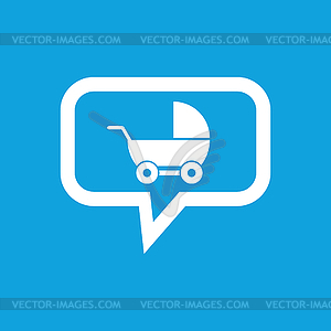 Pram message icon - vector clipart