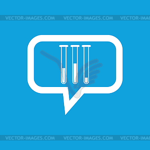 Test-tubes message icon - vector clipart