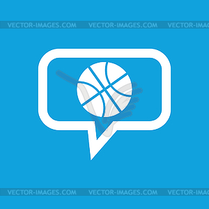 Basketball message icon - vector image