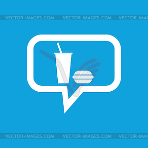 Fast food message icon - vector clip art