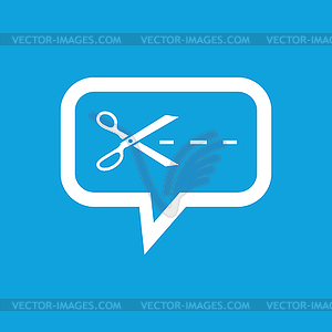 Cut message icon - vector clipart