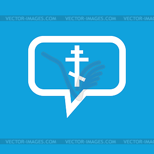 Orthodox cross message icon - color vector clipart