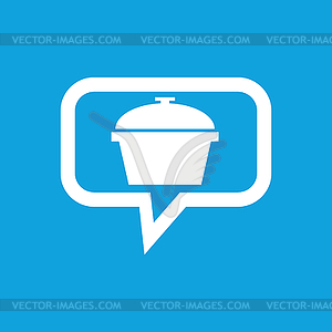 Pan message icon - royalty-free vector clipart