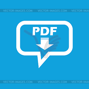 PDF download message icon - vector image