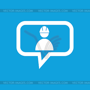 Builder message icon - vector clipart