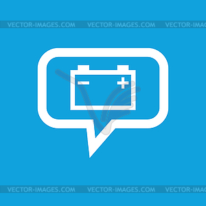 Accumulator message icon - color vector clipart