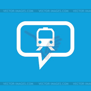 Train message icon - vector clip art