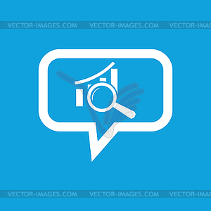 Graphic examination message icon - vector clipart