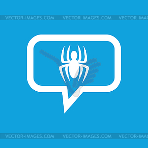 Spider message icon - color vector clipart