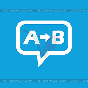 To B message icon - vector image