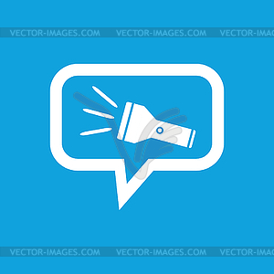 Flashlight message icon - vector clipart