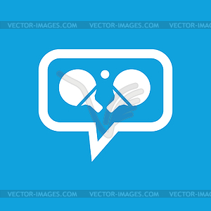 Table tennis message icon - vector clipart