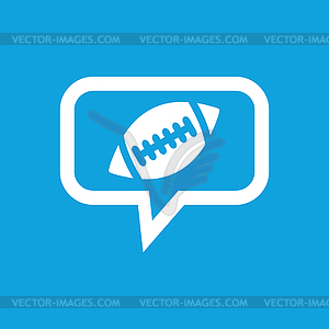 Rugby message icon - color vector clipart
