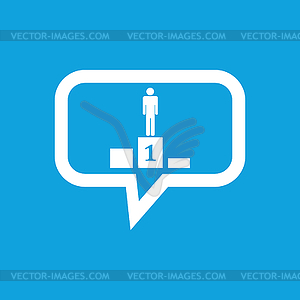Pedestal message icon - vector clip art