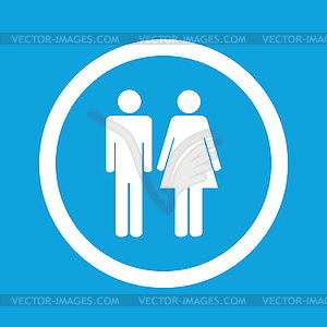 Man woman sign icon - vector clip art