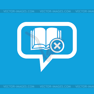 Remove book message icon - vector image