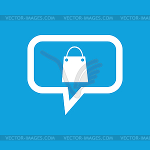 Магазины значок сумка сообщение - изображение в векторном формате