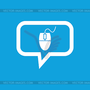 Mouse controller message icon - vector image