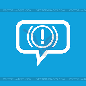 Alert sign message icon - vector EPS clipart