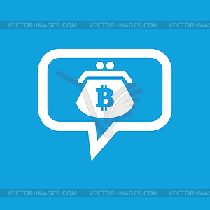 Bitcoin purse message icon - vector clipart