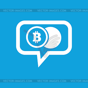 Bitcoin монета значок сообщения - графика в векторе