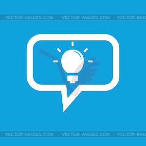 Light bulb message icon - stock vector clipart