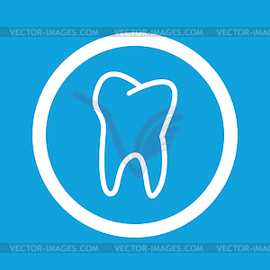 Tooth sign icon - vector image