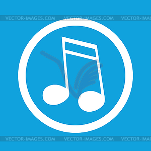 Sixteenth note sign icon - vector clipart