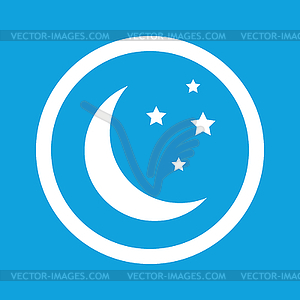 Night sign icon - vector clipart