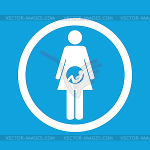 Pregnancy sign icon - vector clipart