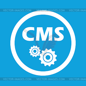 CMS settings sign icon - royalty-free vector image