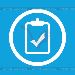 Clipboard YES sign icon - vector image