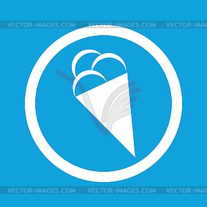 Ice cream sign icon - vector clipart