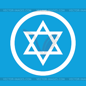 Star of David sign icon - vector image