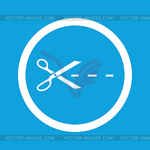 Cut sign icon - vector clip art