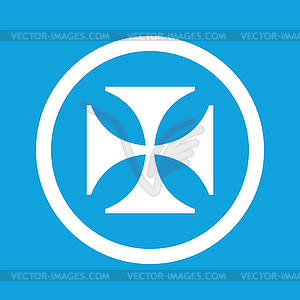 Maltese cross sign icon - vector clipart